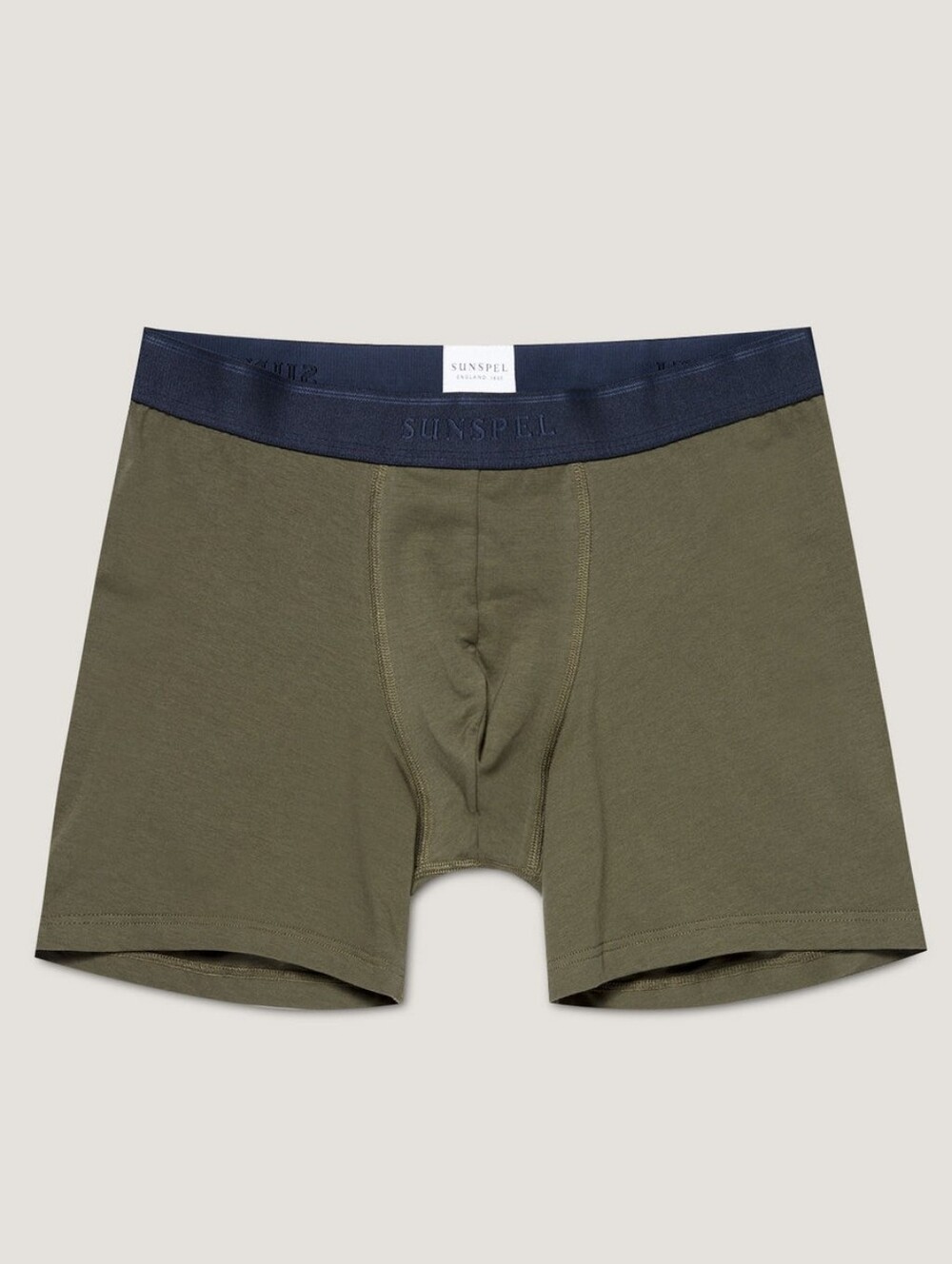 Sunspel Men's Stretch Boxer Briefs Khaki L
